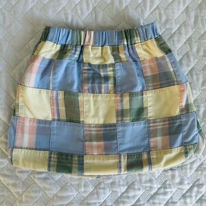 Beaufort Bonnet Company Girls’ Susanne Skirt in Madras Blue Size 7